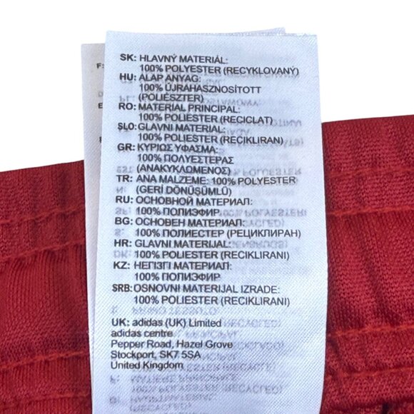 Adidas Mens Red Polyester Tapered Athletic Pants Aeroready Slim Fit Size S - New - Picture 12 of 14